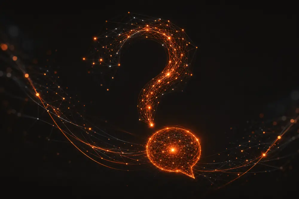 AI search answer network illustration