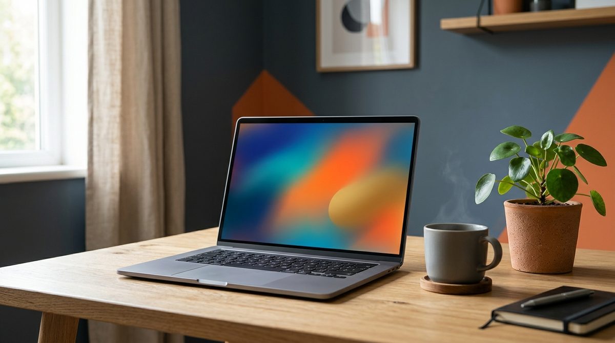 Laptop on a wooden desk illustrating Best Google Chrome Extension Must Haves for 2022