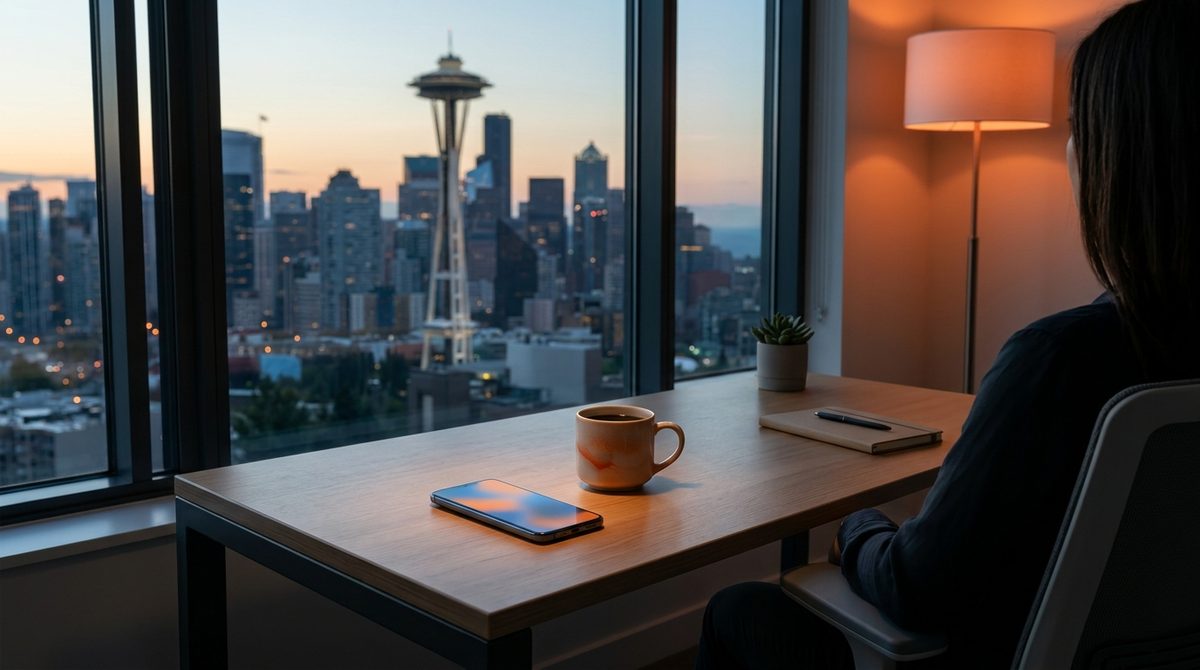 Person overlooking skyline illustrating How Social Media Marketing Services Are Driving Brand Awareness in Seattle