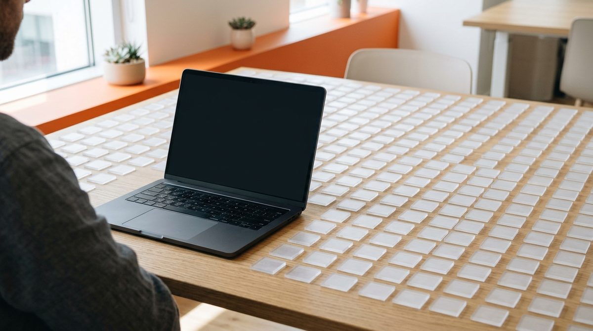 Laptop with tile grid illustrating What is Programmatic SEO and Why Your Business Needs It